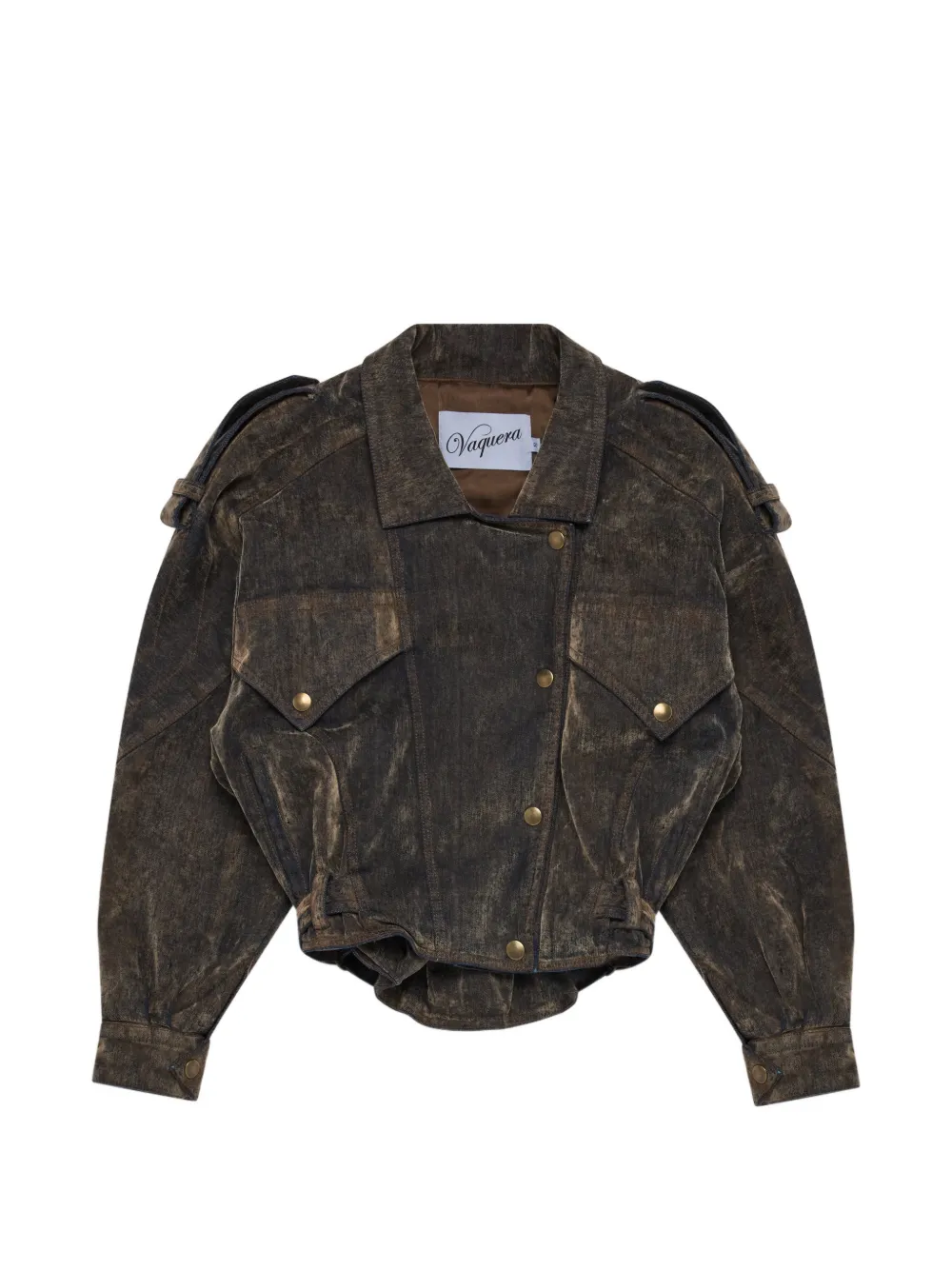 Vaquera buttoned denim jacket - Marrone