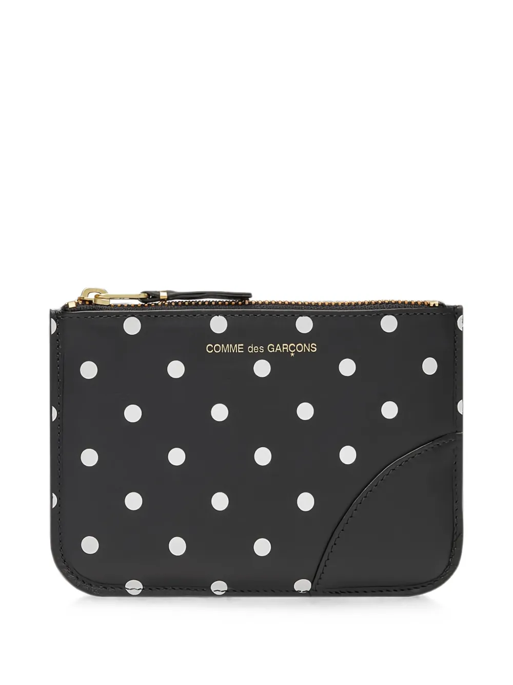 Comme Des Garçons Wallet polka dot zip wallet - Nero