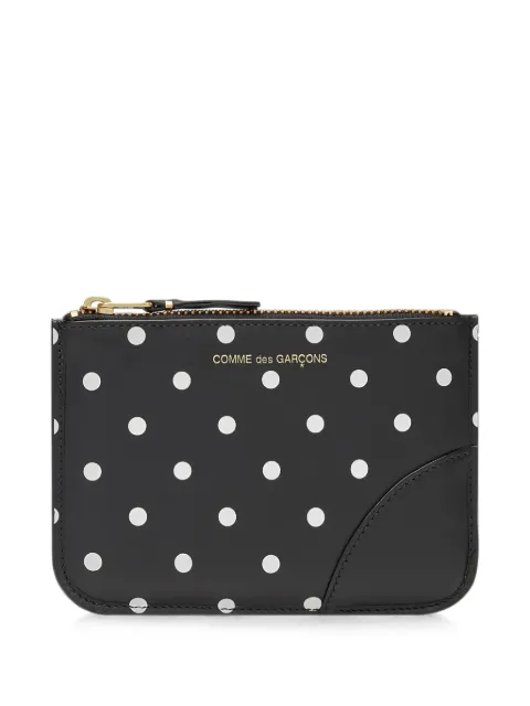 Comme Des Garçons Wallet polka dot zip wallet