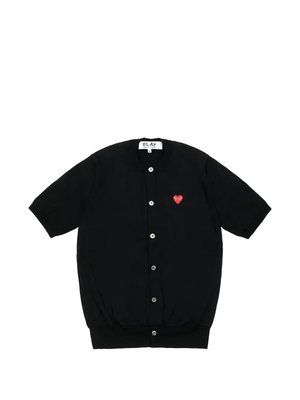 Comme Des Garçons Play logo-patch short-sleeve cardigan - Nero