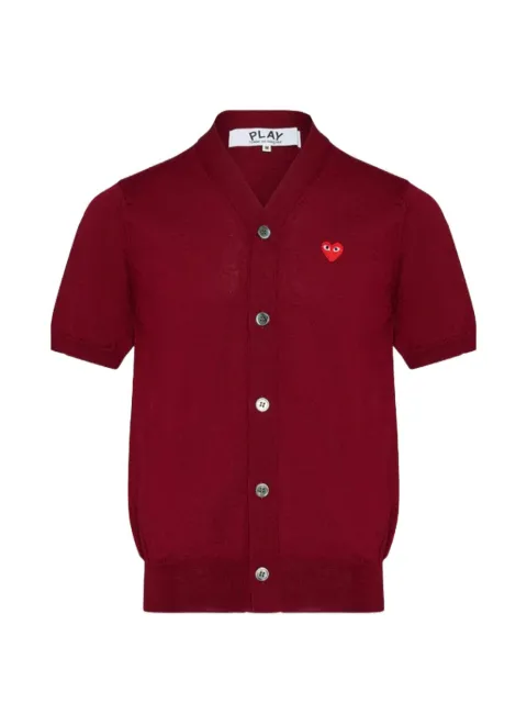Comme Des Garçons Play Play heart-patch short-sleeve cardigan