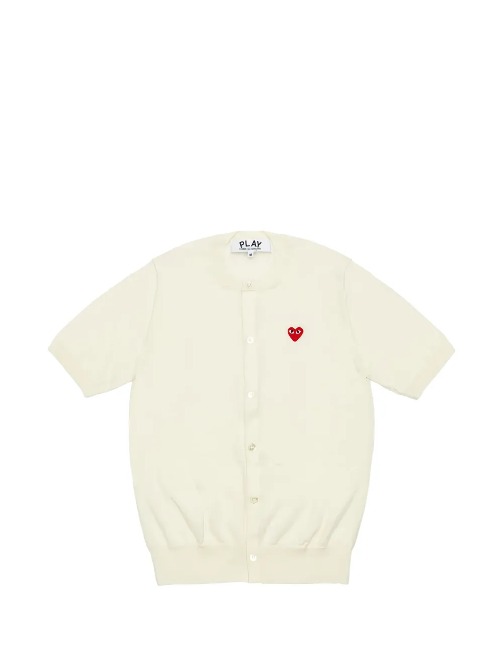 Comme Des Garçons Play Play heart-patch cardigan - Nude