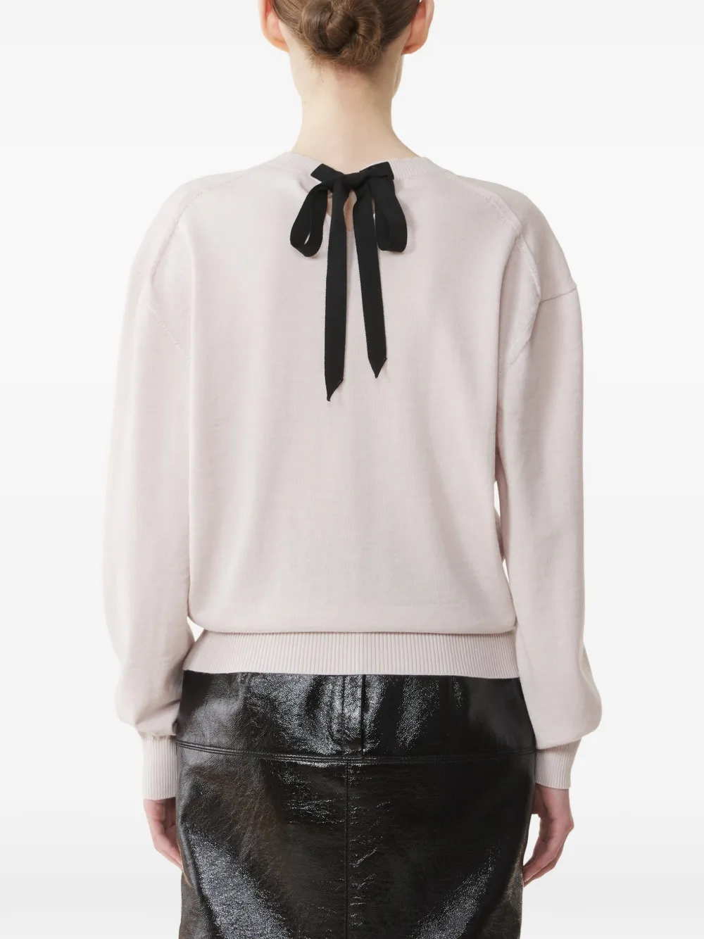 Lanvin Trui met strikdetail en V-hals Roze
