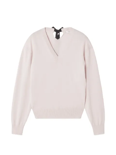 Lanvin bow-detail V-neck sweater