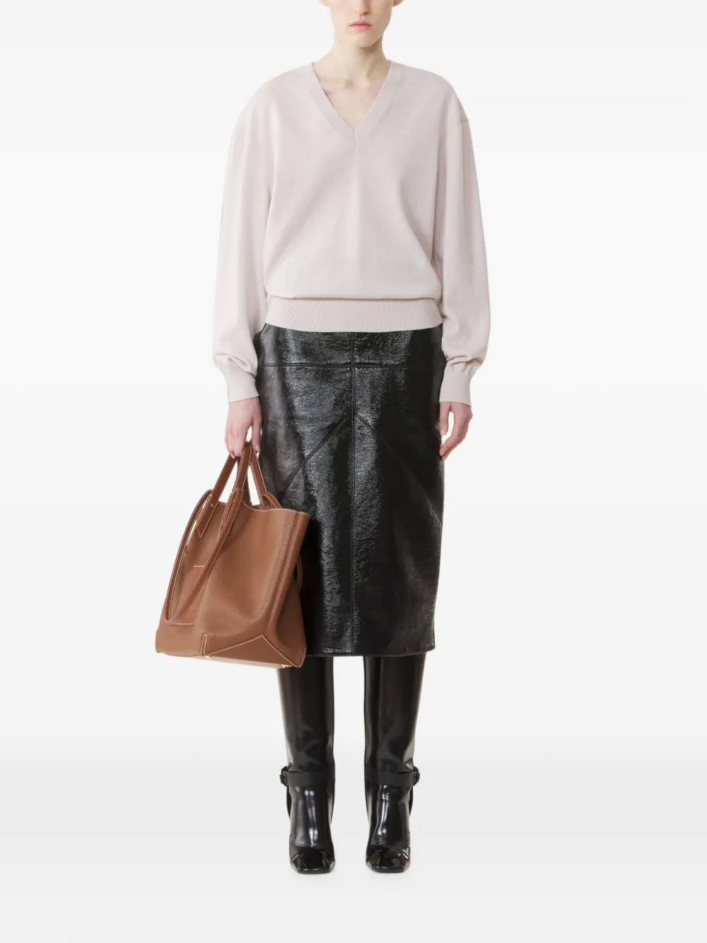 Lanvin Trui met strikdetail en V-hals Roze