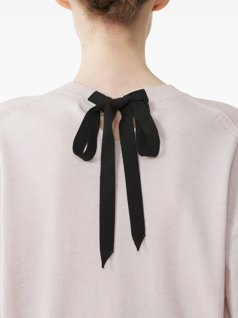 Lanvin Trui met strikdetail en V-hals Roze