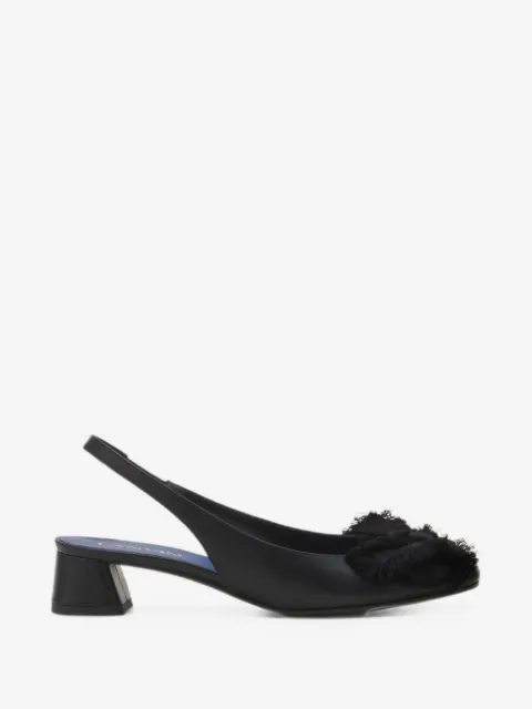 Lanvin zapatillas con detalle de moño y tira trasera