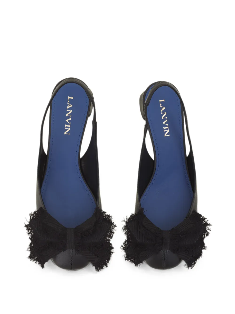 Lanvin Slingback pumps met strikdetail Zwart