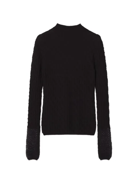 Lanvin high-neck top in wool and mohair
