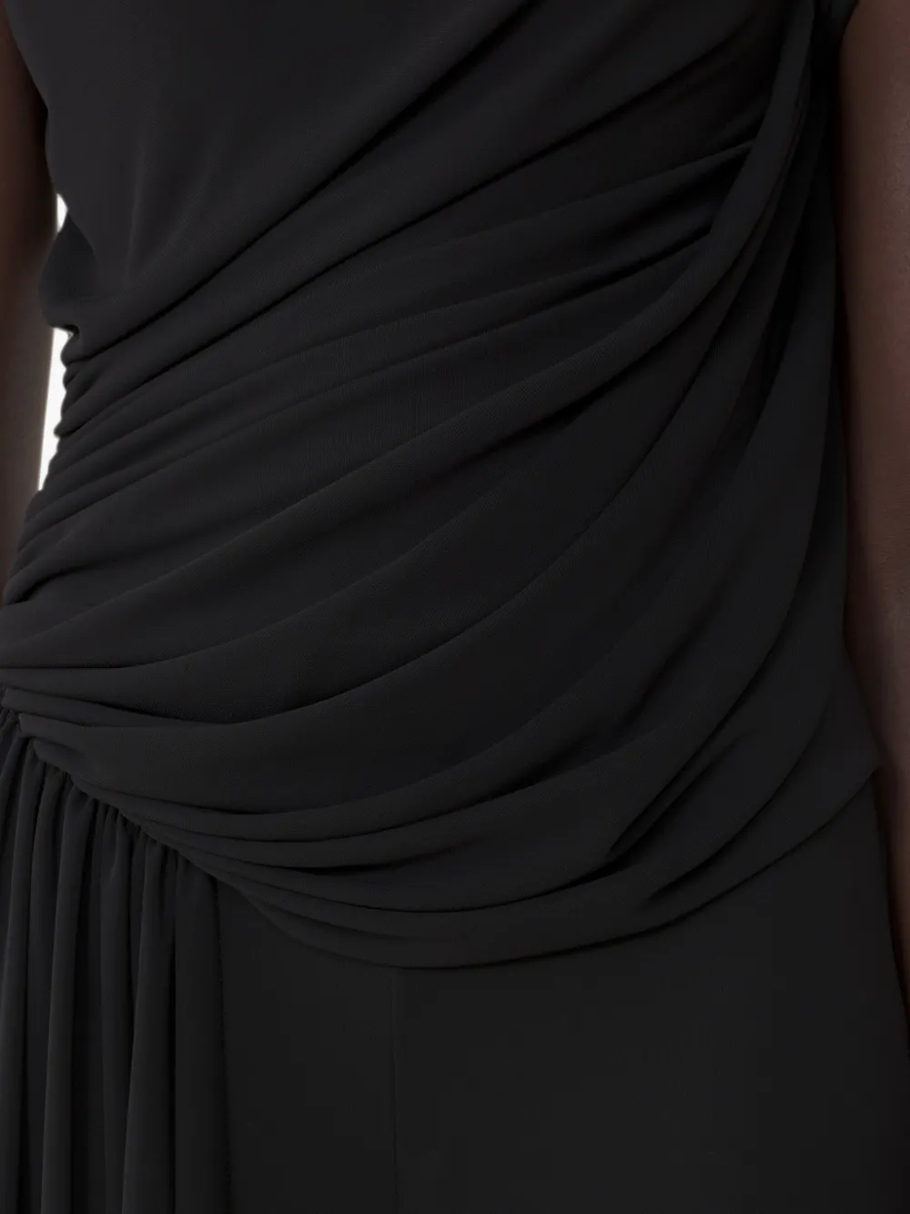 Lanvin Gedrapeerde jumpsuit van crêpe jersey Zwart