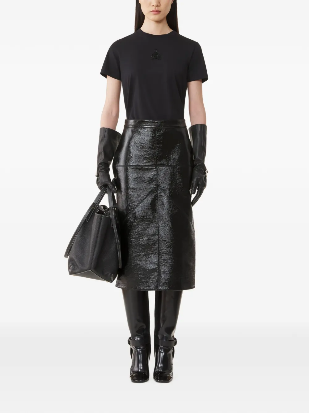 Lanvin Mother and Daughter jersey T-shirt met borduurwerk Zwart