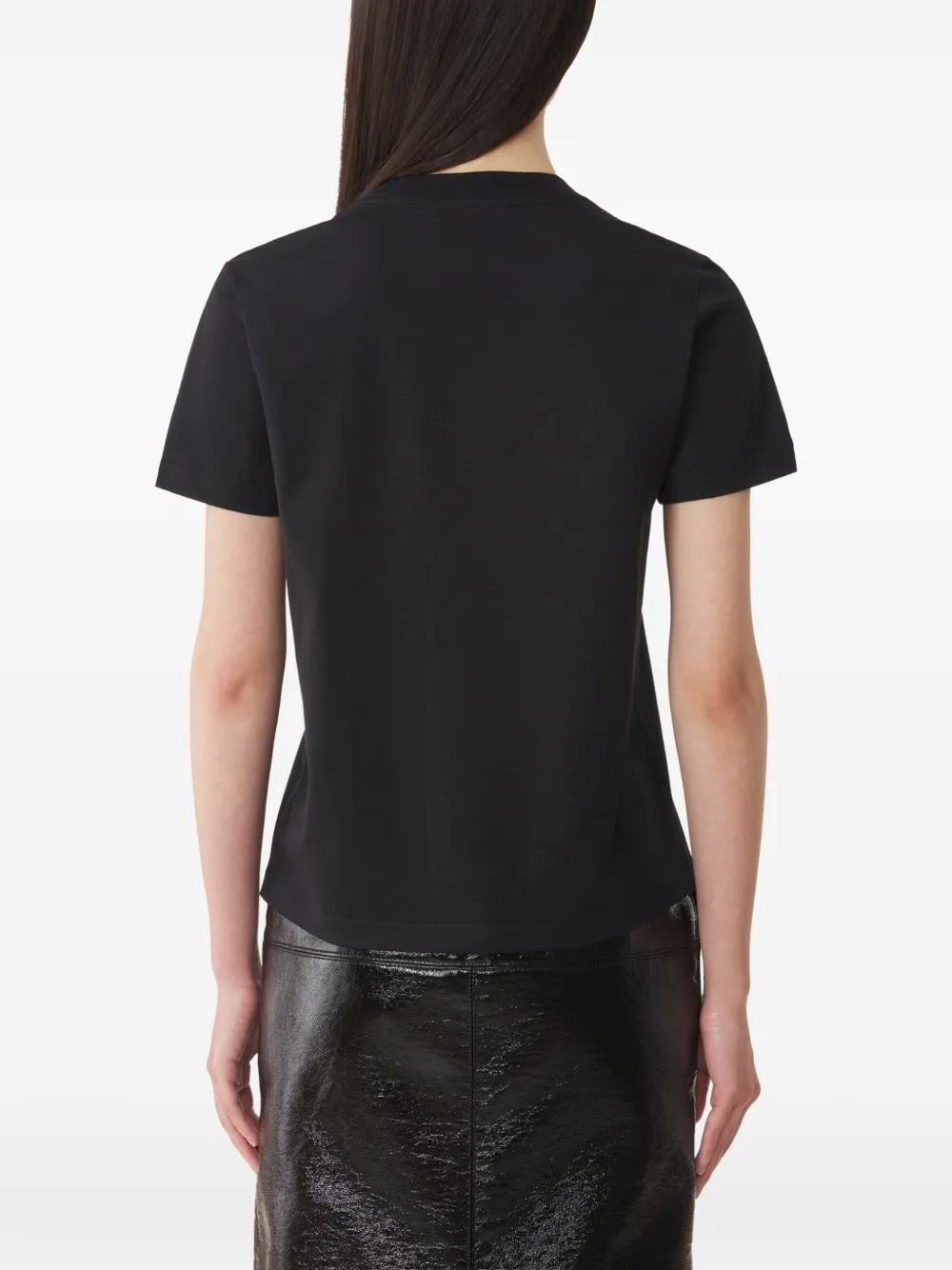 Lanvin Mother and Daughter jersey T-shirt met borduurwerk Zwart