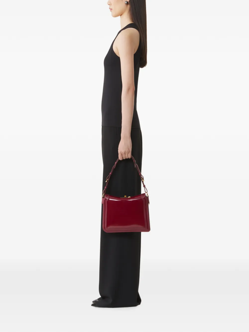 Lanvin Lakleren schoudertas Rood