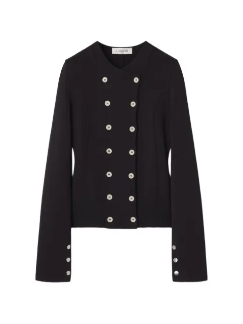 Lanvin chamarra con doble botonadura y ribete de canalé