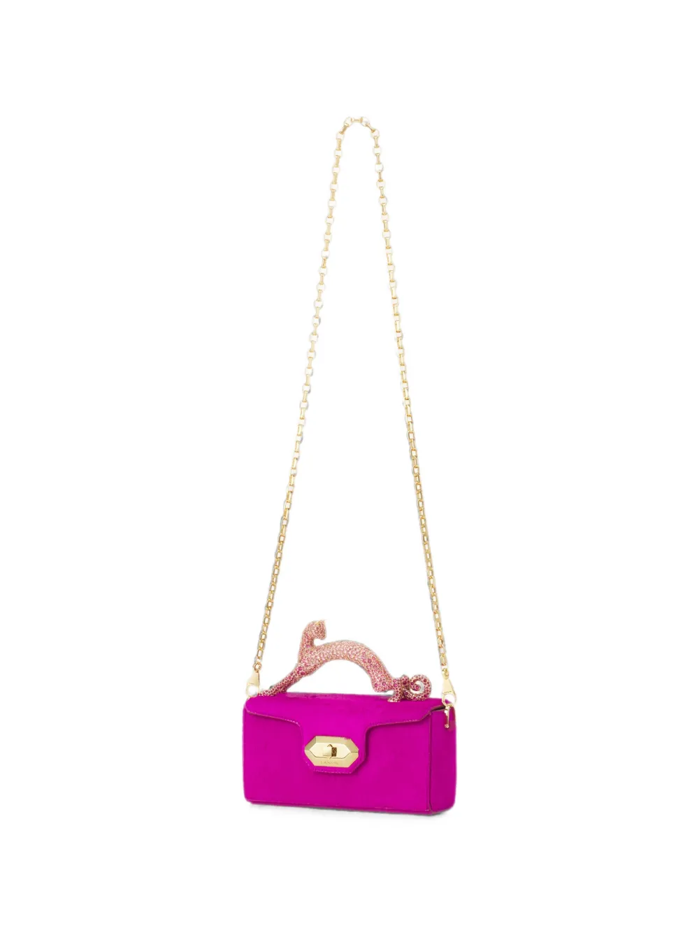 Lanvin Pencil Cat Nano Tasche mit Strass - Rosa