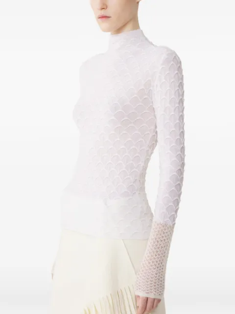 Lanvin high-neck top in wool and mohair