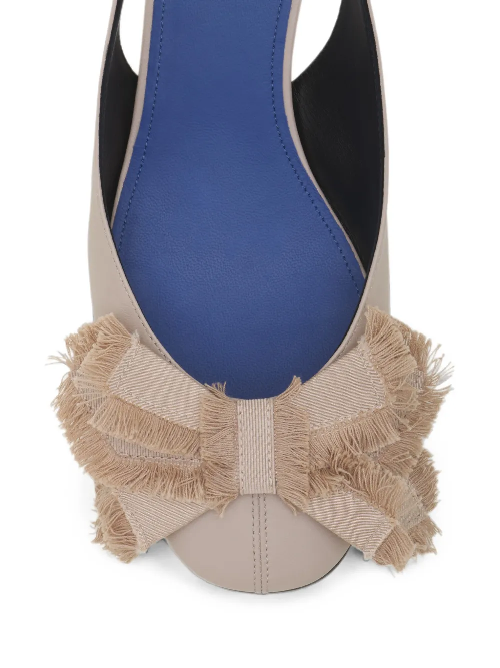 Lanvin Slingback pumps met strikdetail Beige