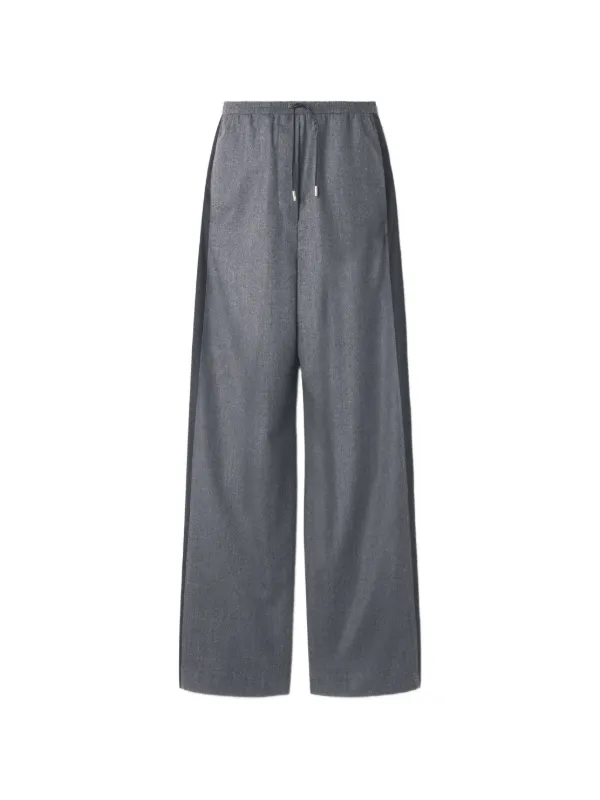 Lanvin Drawstring Wide-leg Trousers in Grey
