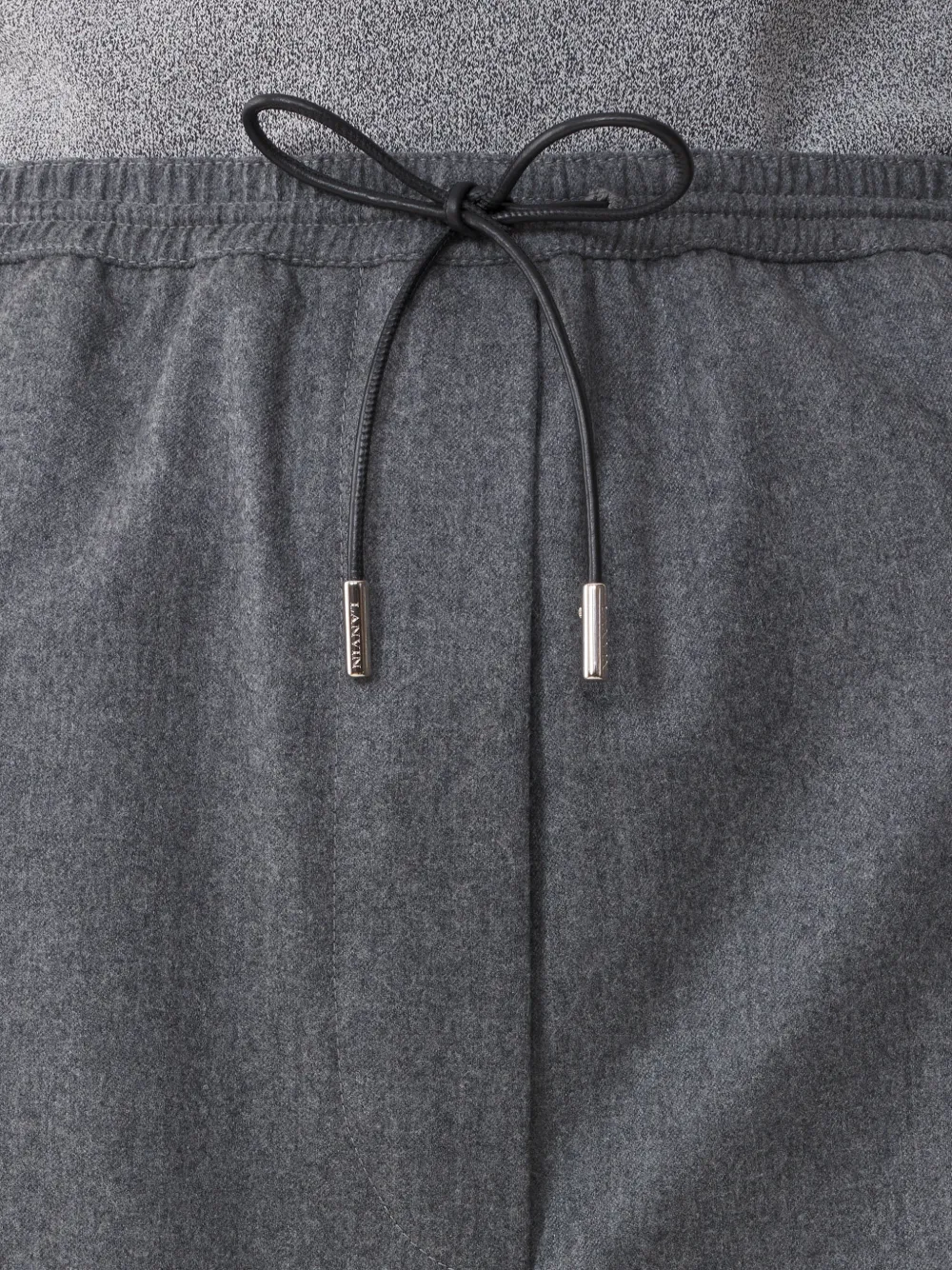 Lanvin Broek met wijde pijpen en trekkoord Grijs