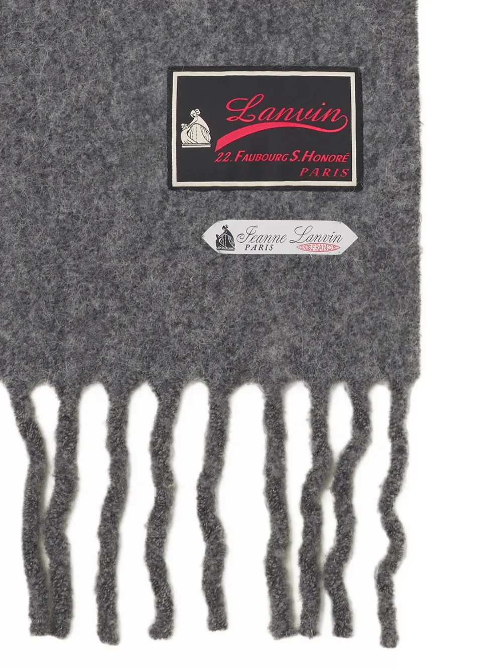 Lanvin Sjaal met logopatch Grijs