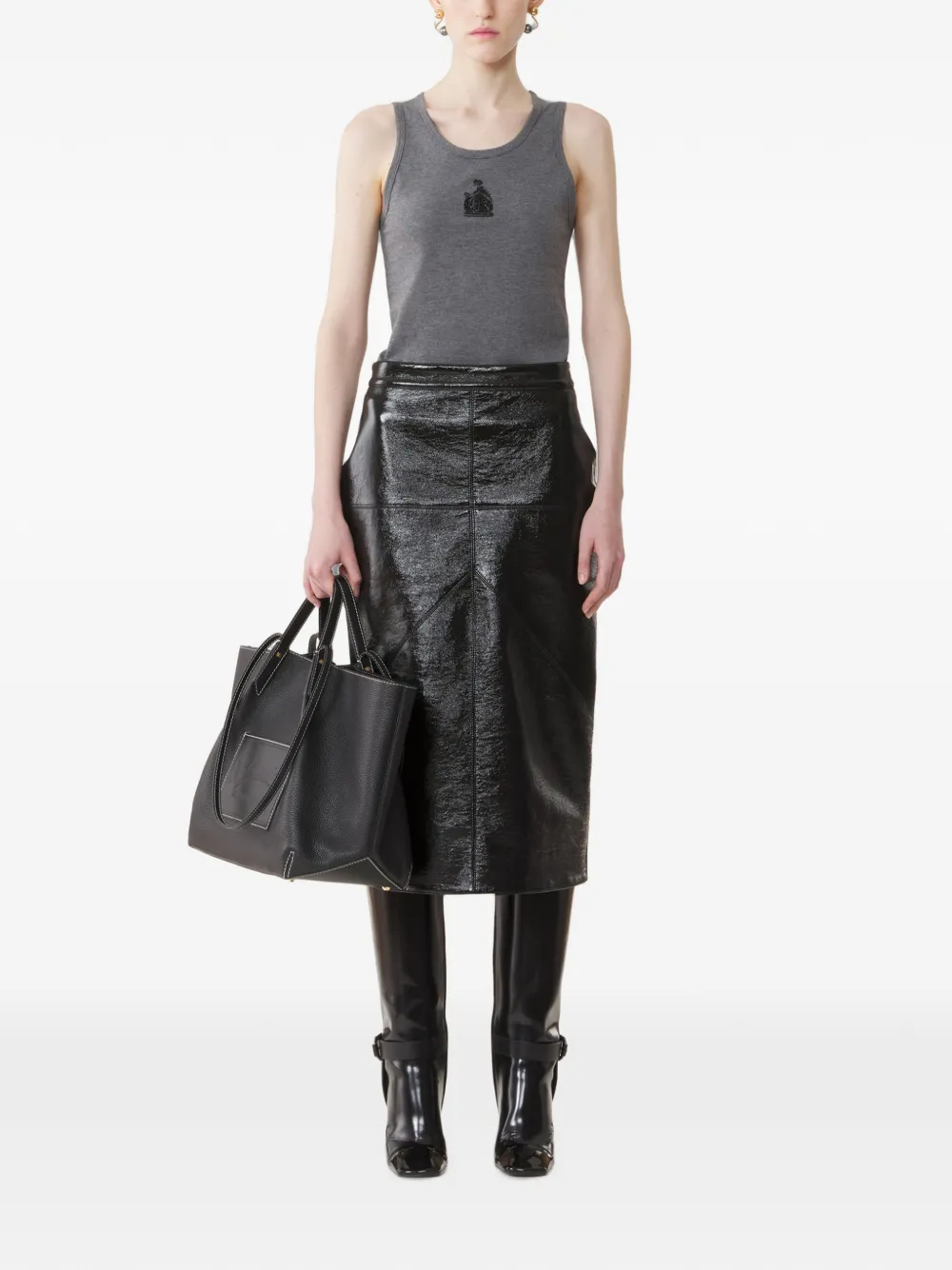 Lanvin Mother and Daughter jersey tanktop met borduurwerk Grijs