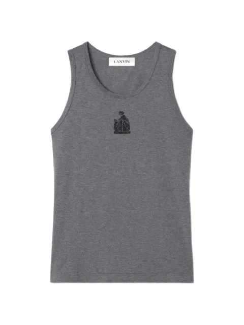Lanvin Mother and Daughter embroidered jersey tank top