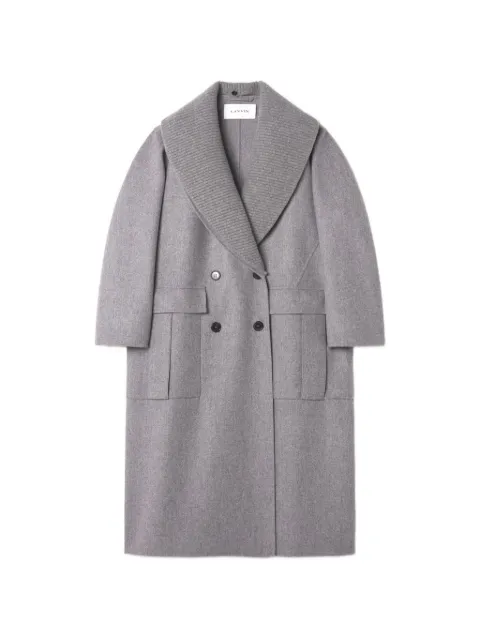Lanvin double-faced coat in wool and cashmere
