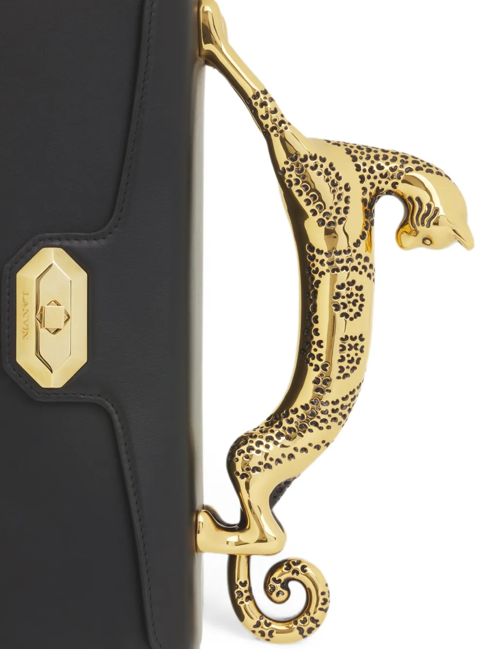 Lanvin Pencil Cat leren tas Zwart