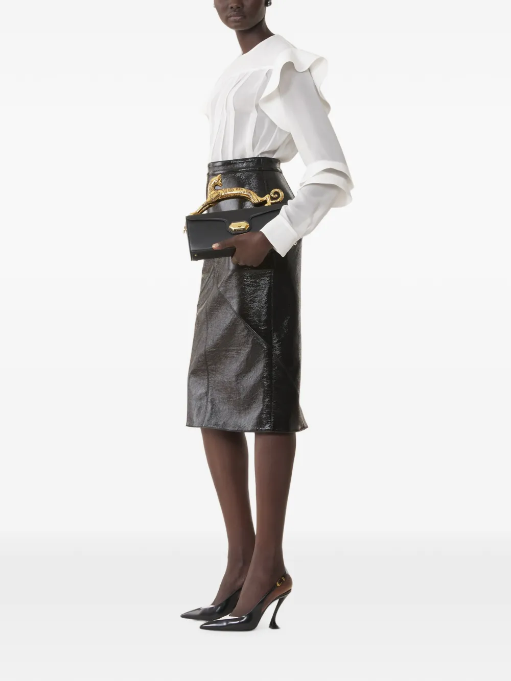 Lanvin Pencil Cat leren tas Zwart