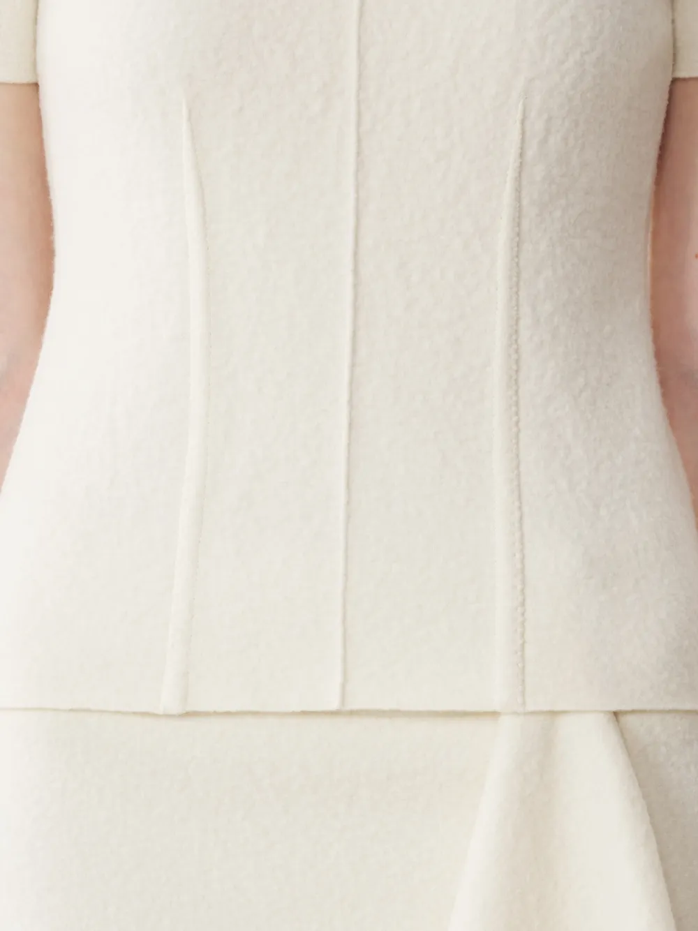 Lanvin Top met korte mouwen en vlakken Wit