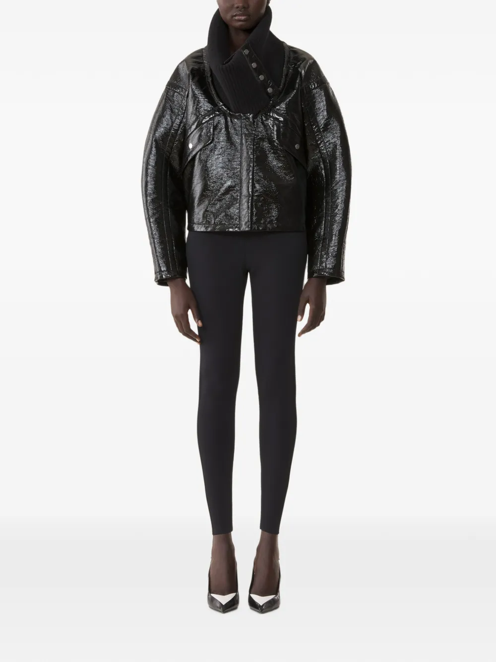 Lanvin Ribgebreid jack Zwart