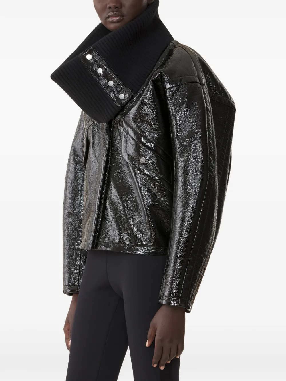 Lanvin Ribgebreid jack Zwart