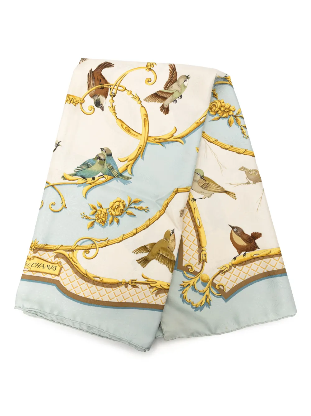 Hermès Pre-Owned 1990-2000 La Cle des Champs Silk Scarf 90 scarves - Blu