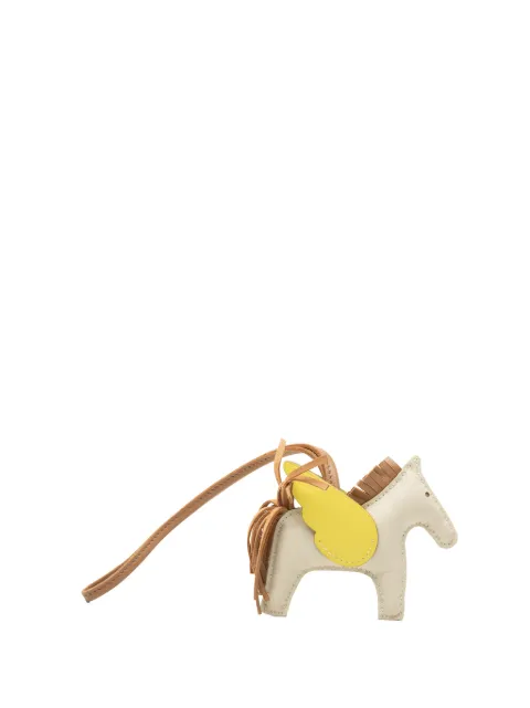 Hermès Pre-Owned 2022 Milo Lambskin and Swift Grigri Rodeo Pegase Bag Charm PM key chain