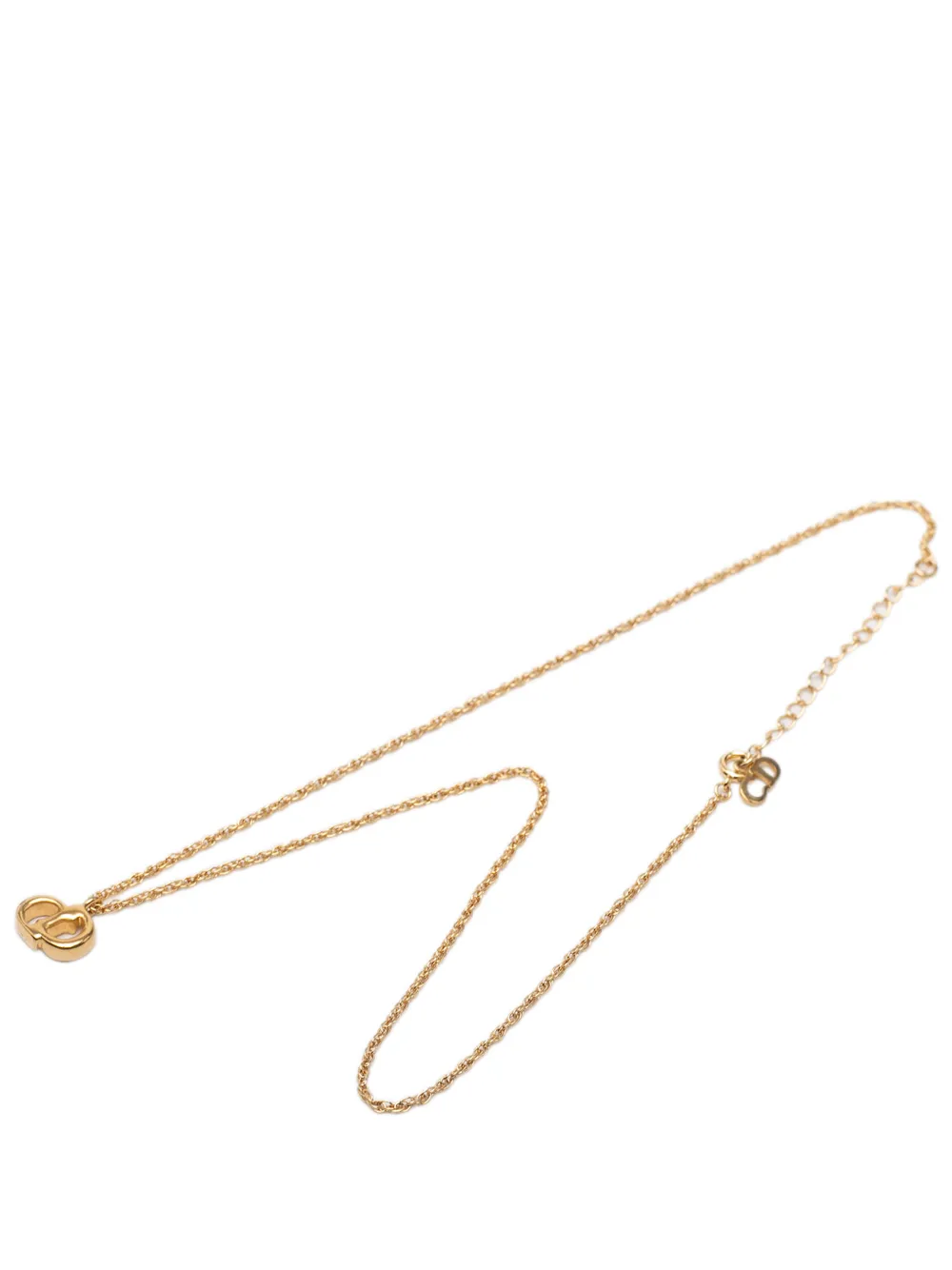 Christian Dior Pre-Owned 2000-2026 Gold Plated CD Pendant Necklace costume necklace - Oro