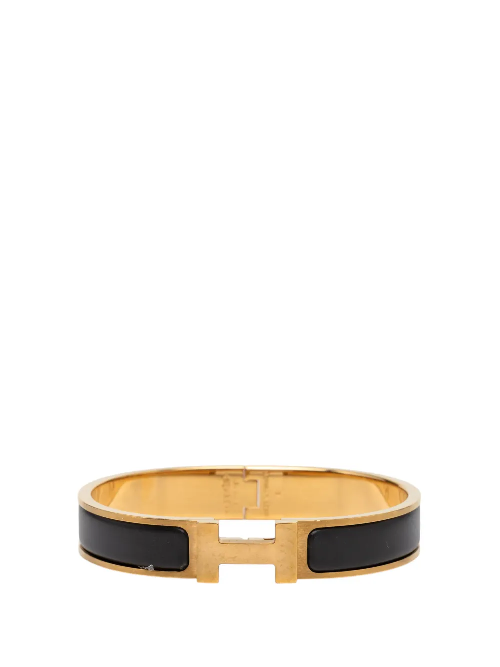 Hermès Pre-Owned 2000-2026 Narrow Enamel Clic H Bracelet PM costume bracelet - Nero