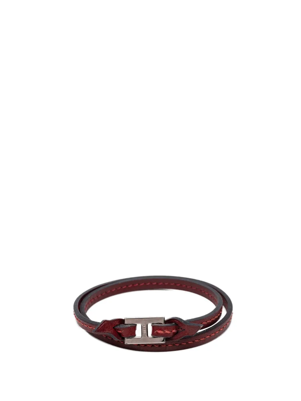 Hermès Pre-Owned 2000-2026 Leather Tillet Double Tour Bracelet costume bracelet - Rosso