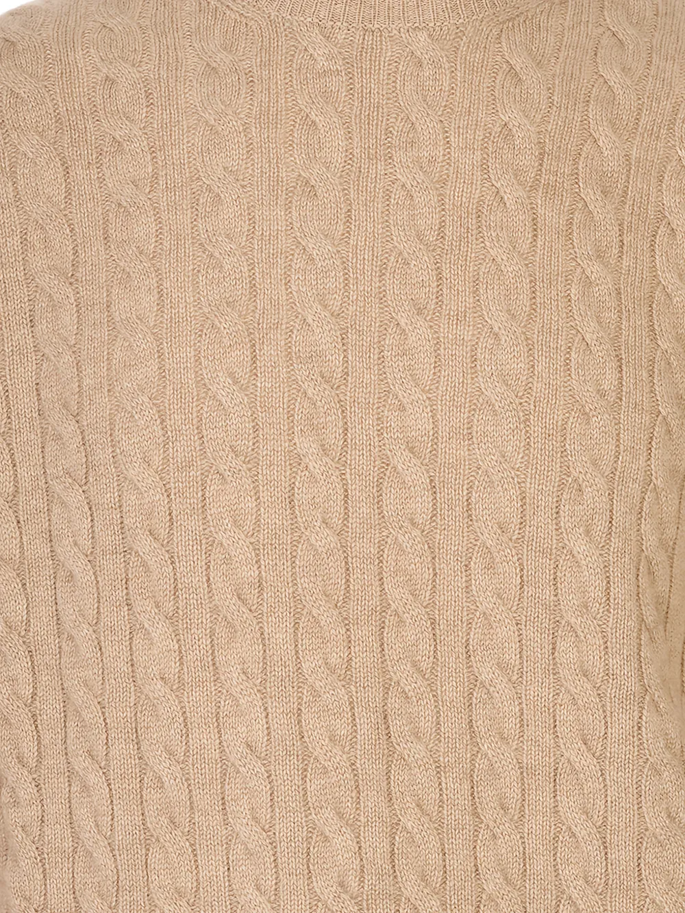Malo Kabelgebreide trui Beige