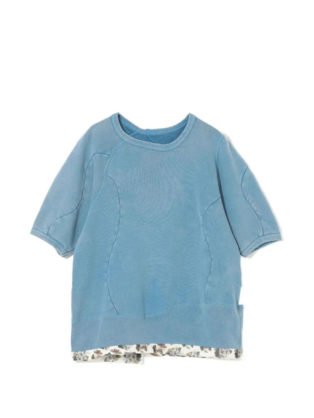 Undercover layered butterfly-print T-shirt - Blu