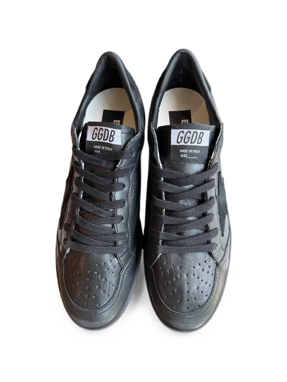 Golden Goose Ball Star leather sneakers Zwart