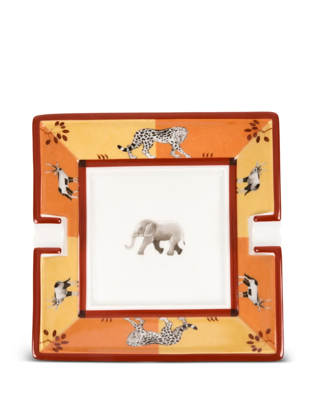 Hermès Pre-Owned 2000s African square ashtrays - White