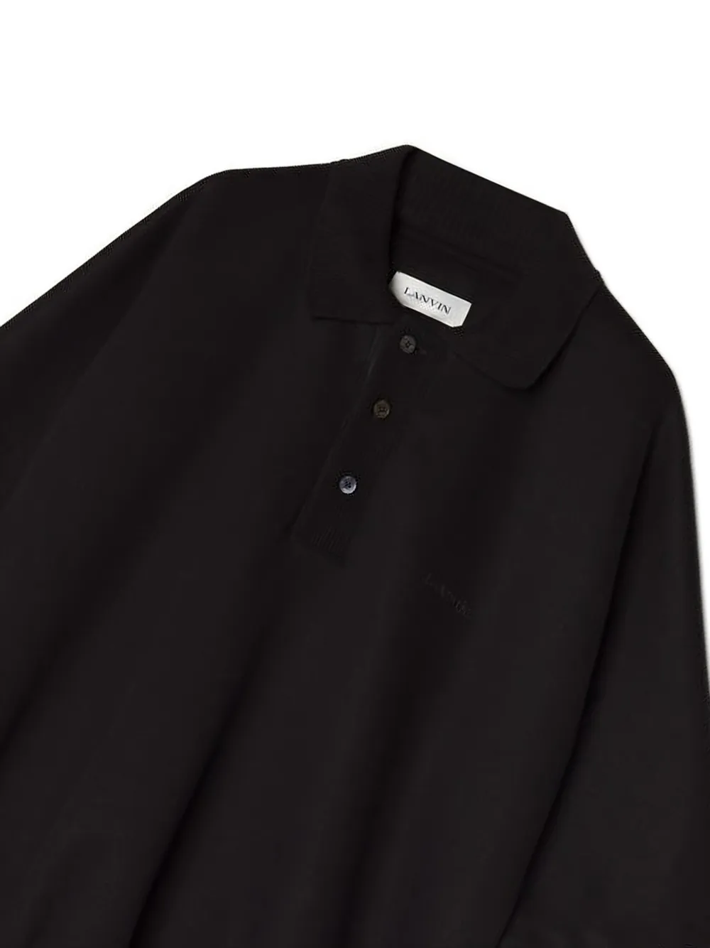 Lanvin Poloshirt met korte mouwen Zwart