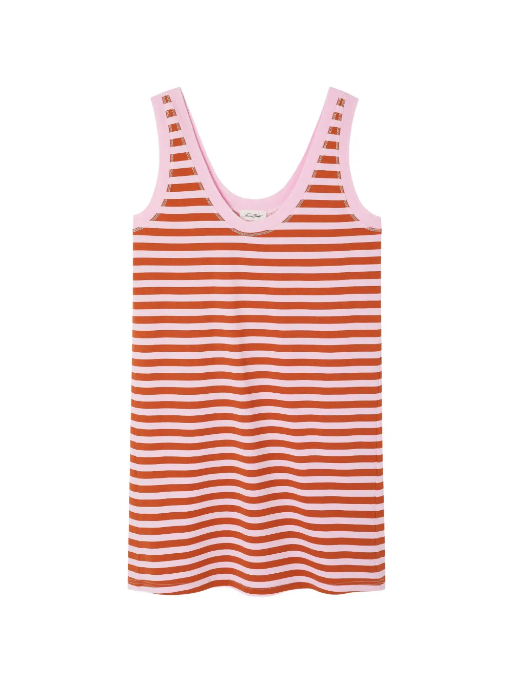 American Vintage Gixy striped mini dress - Rosso