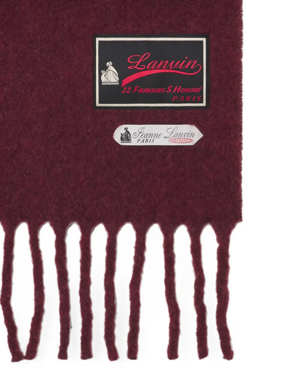 Lanvin Sjaal met logopatch Rood