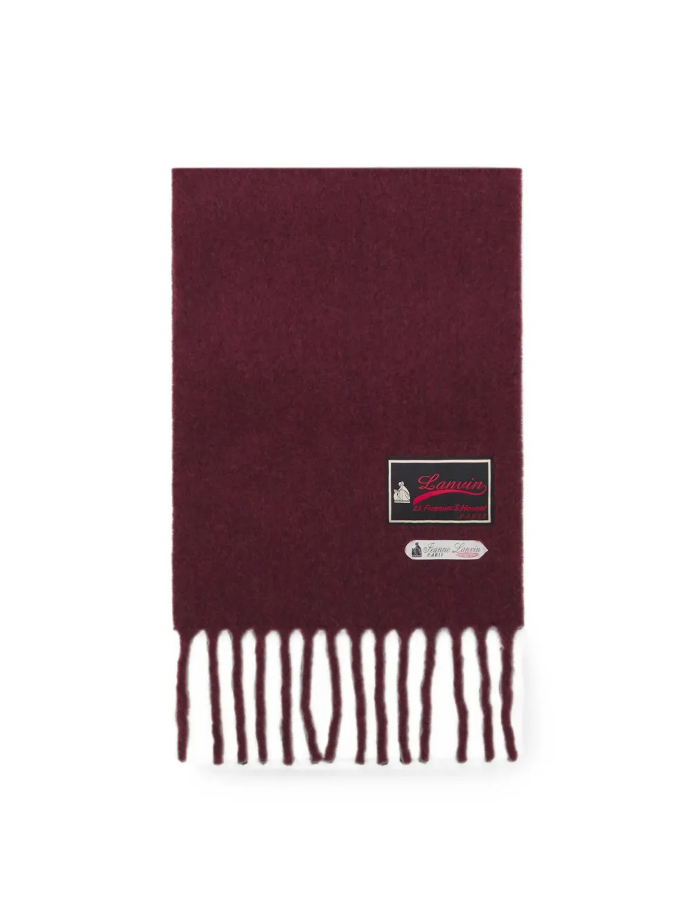 Lanvin Sjaal met logopatch Rood
