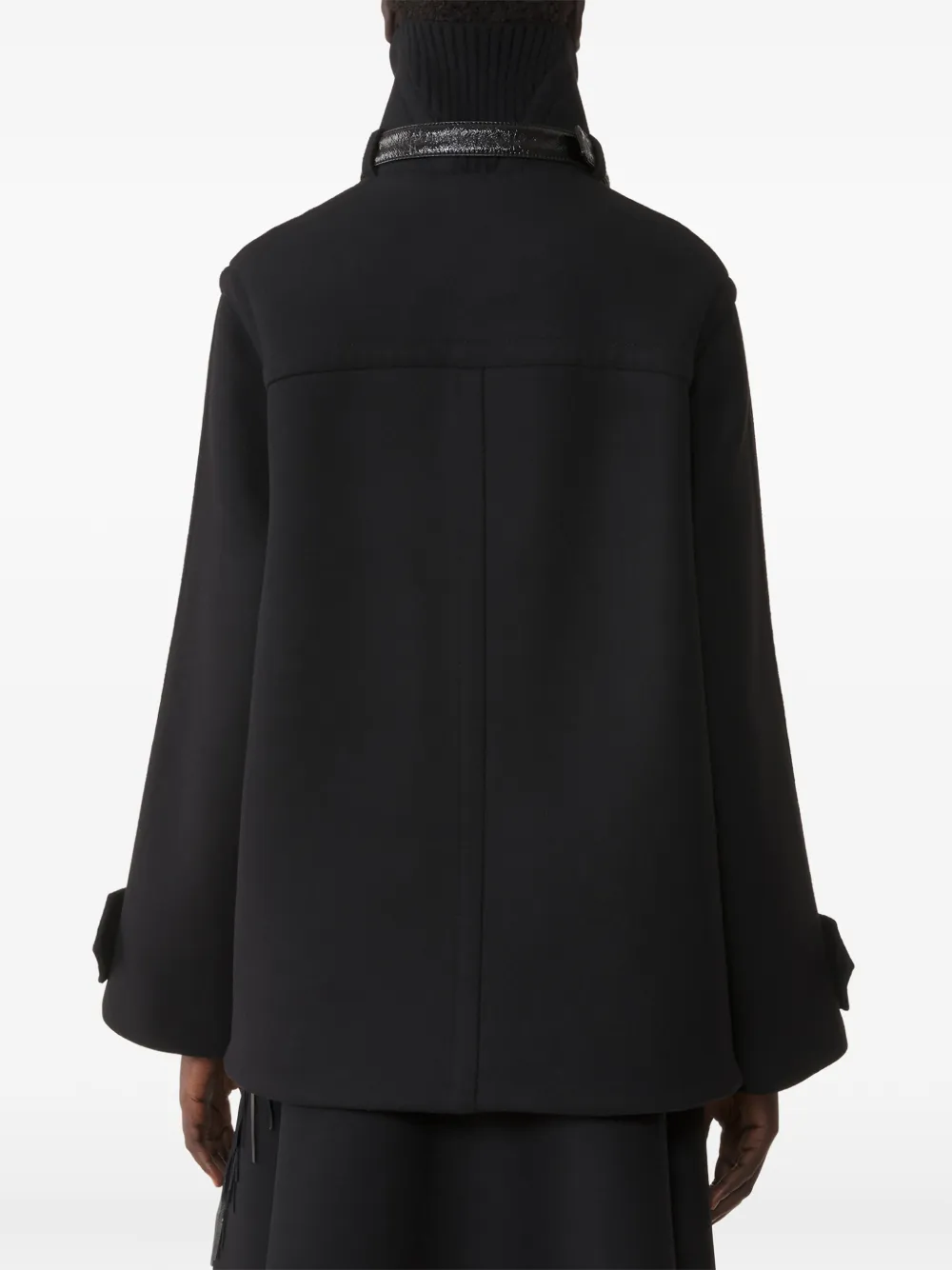 Lanvin Jas met dubbele rij knopen en gespkraag Zwart