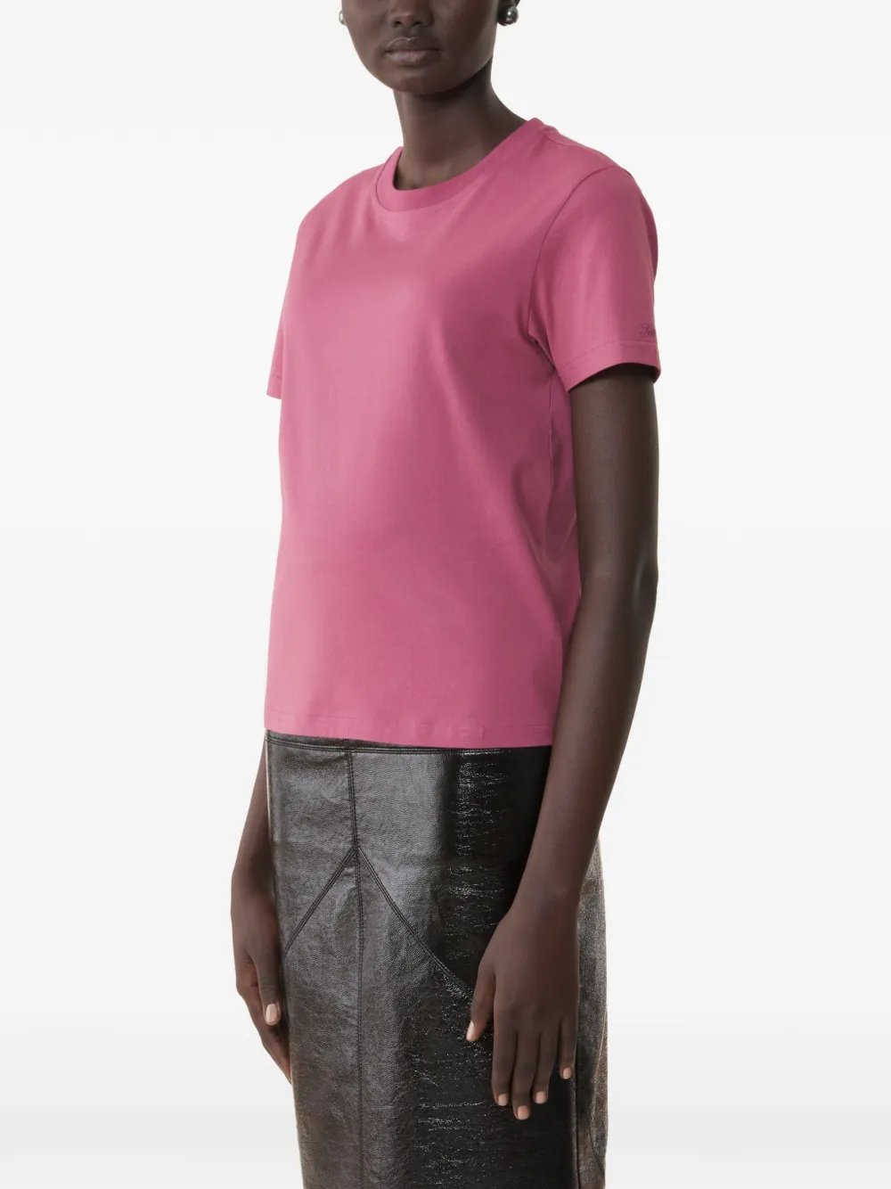 Lanvin Katoenen T-shirt met lintdetail Roze