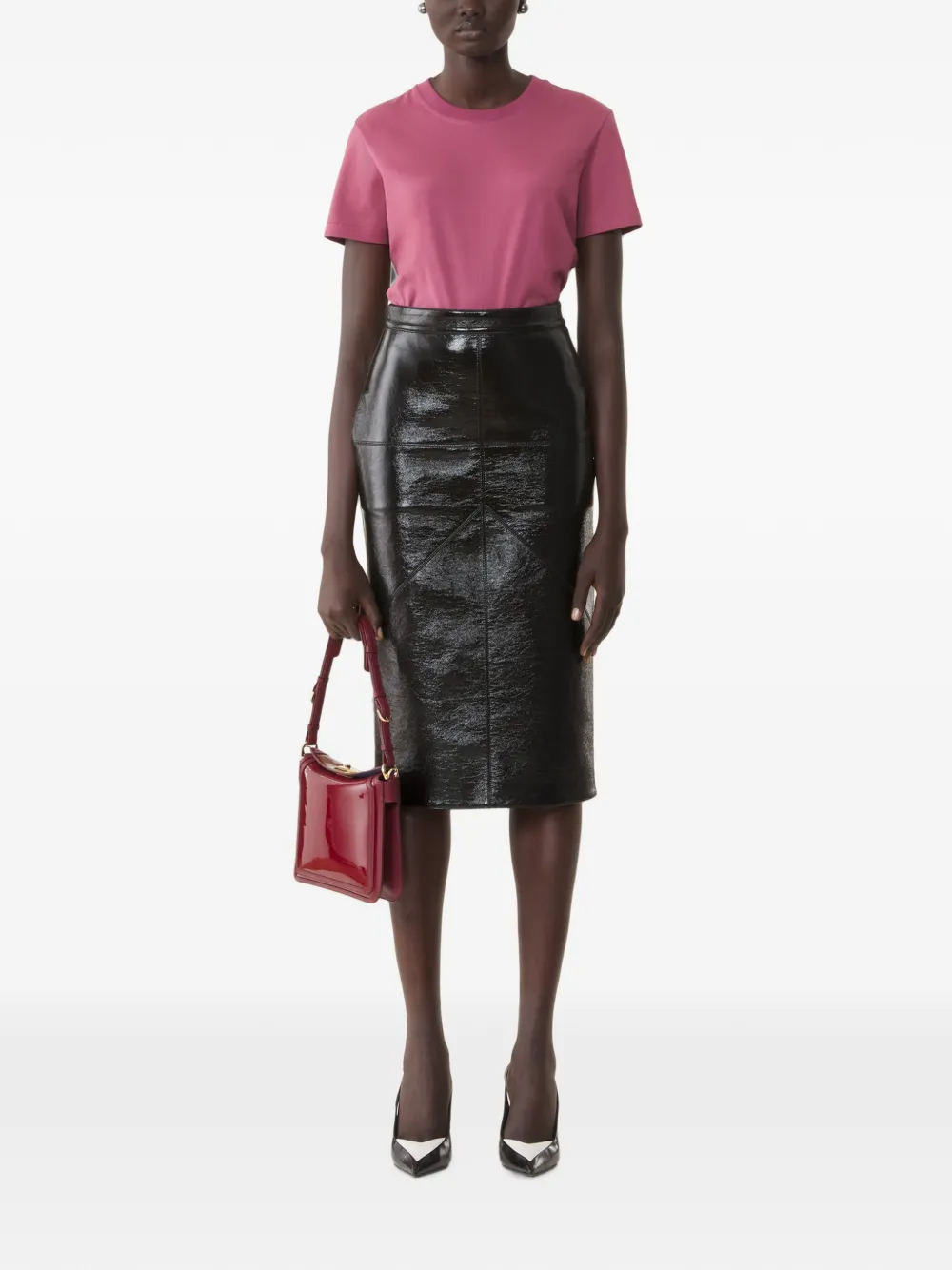 Lanvin Katoenen T-shirt met lintdetail Roze