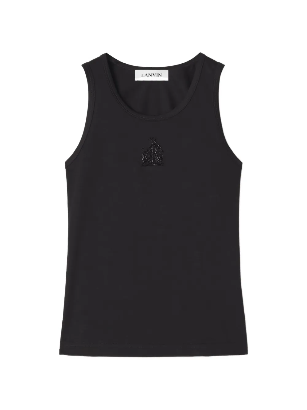 Lanvin Canotta Mother and Daughter con perline - Nero