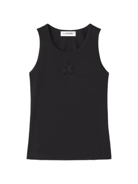 Lanvin top con ribete de cuentas